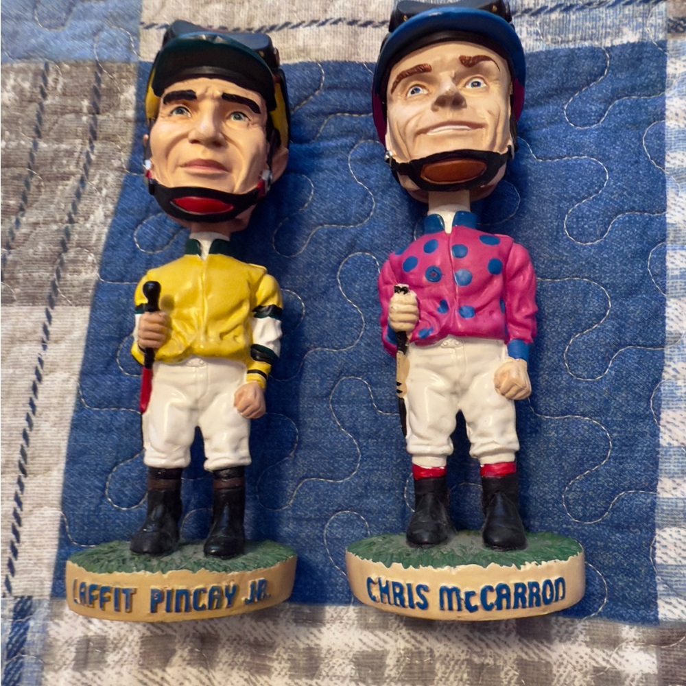 Jockeys Laffit Pincay Jr and Chris McCarron Bobbleheads